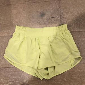 YELLOW LULULEMON SHORTS